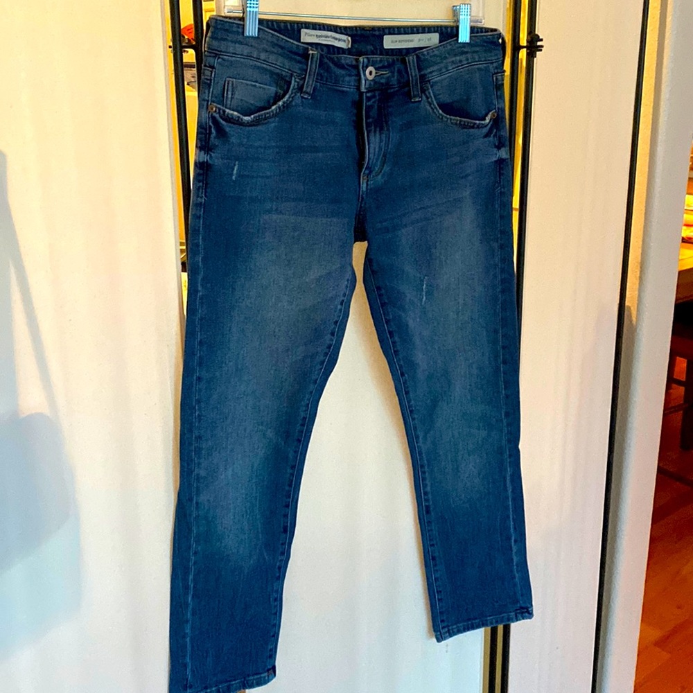 Pilcro Mid Rise Slim Cropped Jeans Size 28